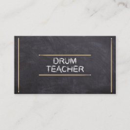 Cartão De Visita Drum Teacher Lessons Music Instructor Chalk Sticks