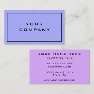 Cartão De Visita Duas Cores Frescas - Moderno Profissional Elegante