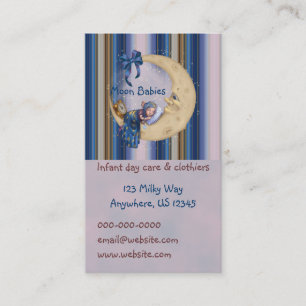 Cartão De Visita Duende do bebê da lua