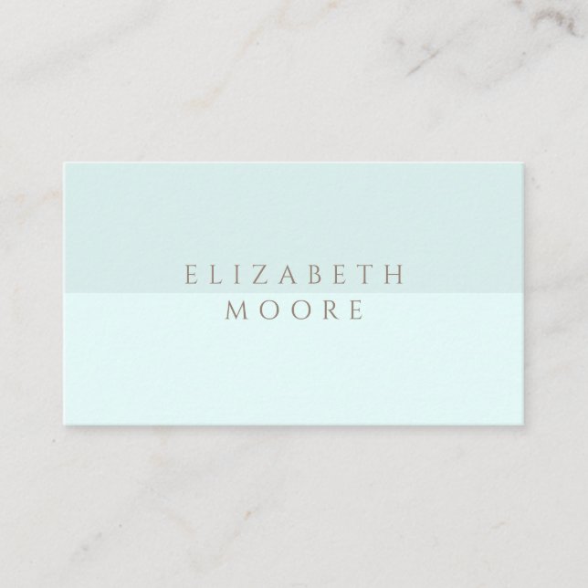 Cartão De Visita Duotone azul moderno, mínimo e elegante (Frente)