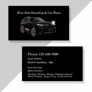 Cartão de Visita Duplo Classy Car Detailing