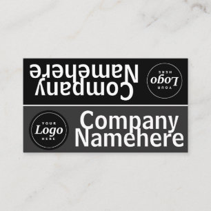 Cartão de visita duplo em escala de cinza