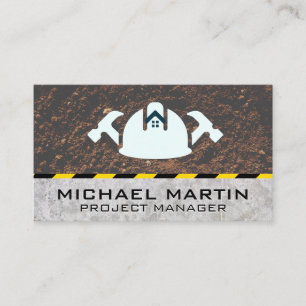 Cartão De Visita Duro Hat Hammers Pulley Hook Construção