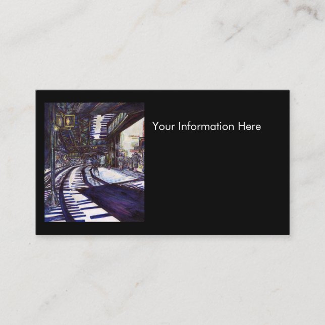 Cartão De Visita Dusting the Piano (Frente)