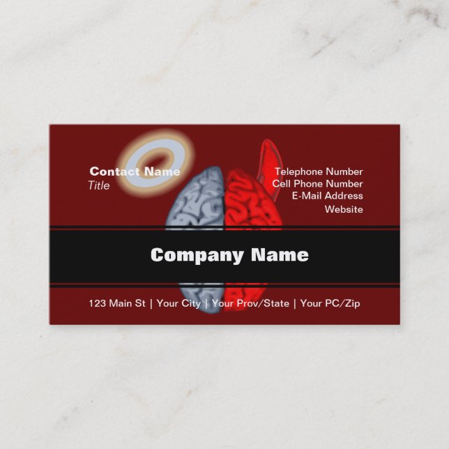 Cartão De Visita E a batalha continua (bom vs Mau) (Frente)