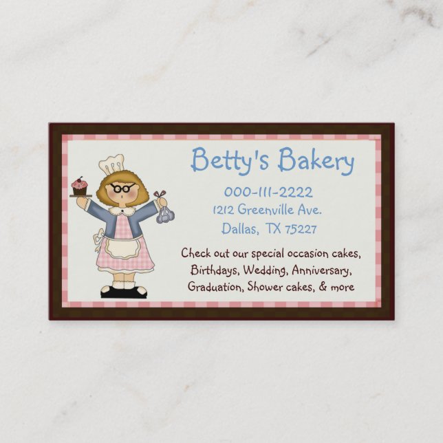 Cartão de visita e cupom de padaria (Frente)