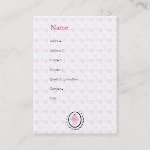 Cartão De Visita E o bolo era cor-de-rosa e era pequena