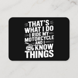 Cartão De Visita É o que eu faço, eu ando de motocicleta e eu sei T