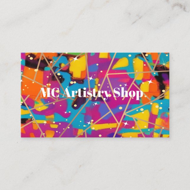 Cartão De Visita É tudo Abstrato conectado (Frente)