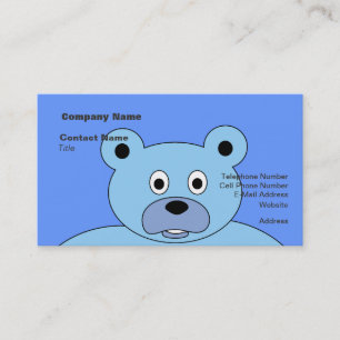 Cartão De Visita É um Urso Azul