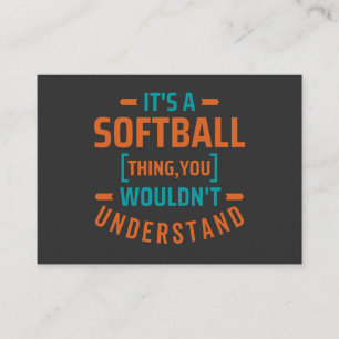 Cartão De Visita É uma Coisa de Softball Esporte