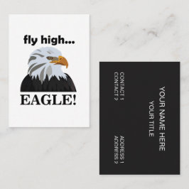 Cartão De Visita Eagle Bald Eagle Voa Alta Águia