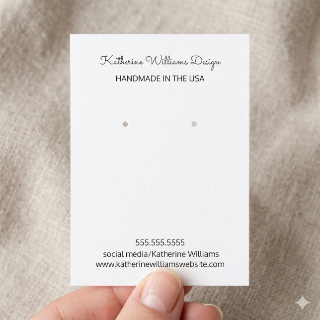 Cartão De Visita Earração | Fabricado à mão nos EUA (Criador carregado)