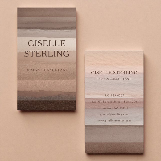 Cartão De Visita Earth Tone Modern Boho (Criador carregado)