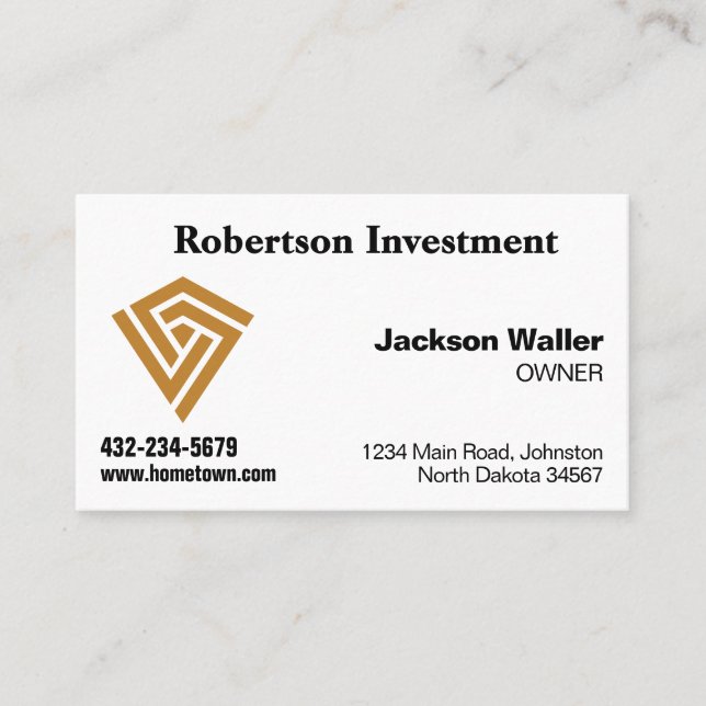 Cartão De Visita Easy to Read Calling Card for Any Business (Frente)