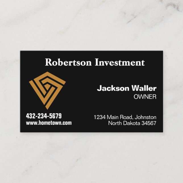 Cartão De Visita Ebony Calling Card for Any Business (Frente)