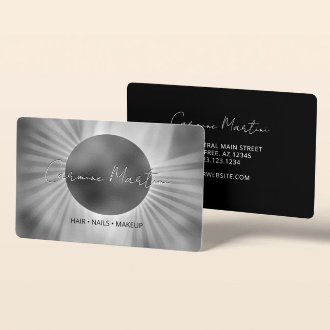 Cartão De Visita Eclipse Celestial Moderno (Criador carregado)