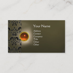 CARTÃO DE VISITA ECLIPSE DAMASK GEM MONOGRAMA