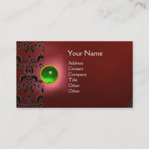 CARTÃO DE VISITA ECLIPSE DAMASK GEM MONOGRAMA