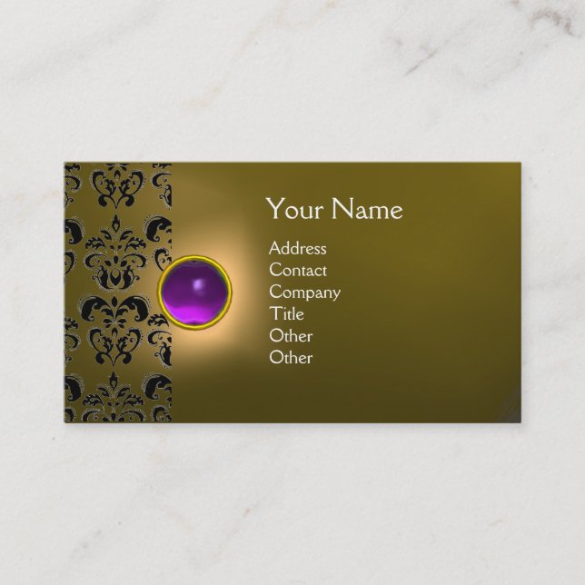 CARTÃO DE VISITA ECLIPSE DAMASK GEM  MONOGRAMA (Frente)