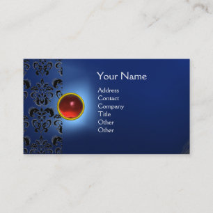 CARTÃO DE VISITA ECLIPSE DAMASK GEM MONOGRAMA