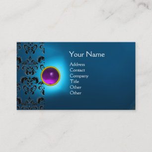 CARTÃO DE VISITA ECLIPSE DAMASK GEM  MONOGRAMA
