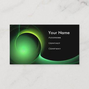 Cartão De Visita ECLIPSE MONOGRAM verde-escuro vibrante