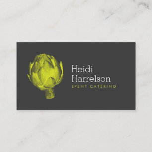 Cartão De Visita Ecrã de Artichoke Impressão Catering Logotipo verd
