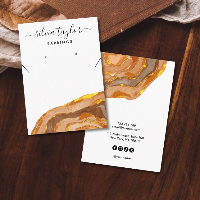 Cartão De Visita Ecrã de Colar de Boho Calliografia (Criador carregado)