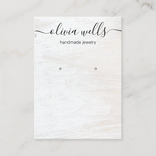 Cartão De Visita Ecrã de Gravação do Script de Assinatura de Madeir (Frente)