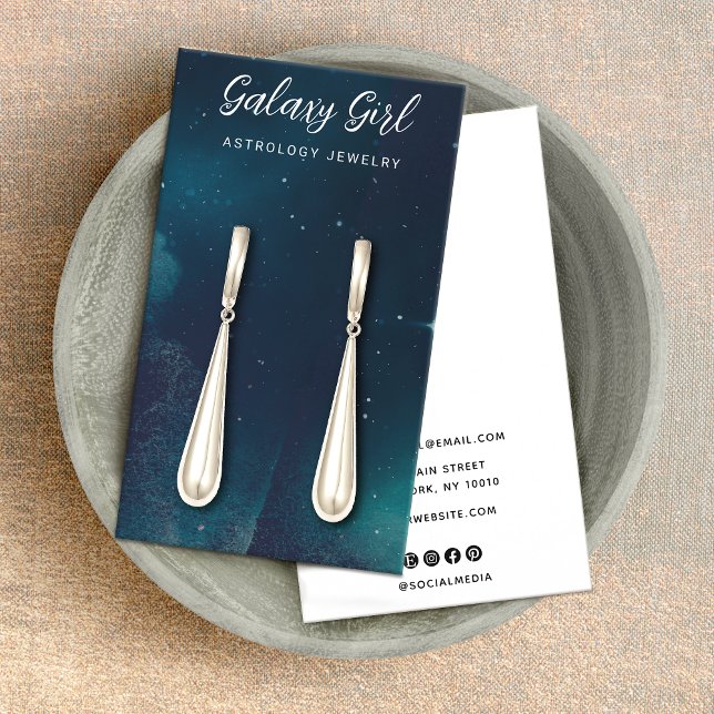Cartão De Visita Ecrã de Joias do Zodiac Celestial Star Earring (Criador carregado)