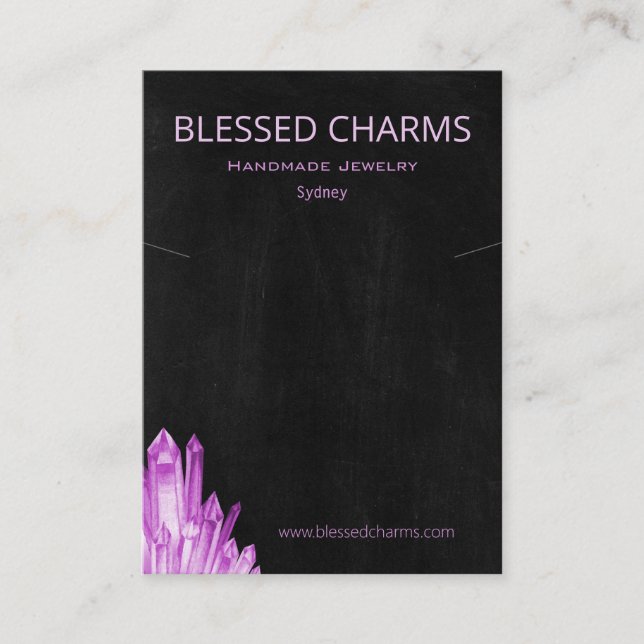 Cartão De Visita Ecrã do Detentor do Cristal Cristal Gypsy Boho (Frente)