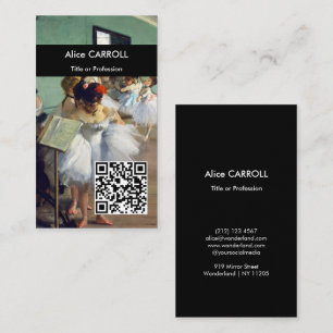 Cartão De Visita Edgar Degas - A Aula de Dança - Código QR