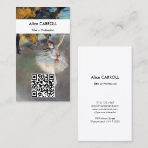 Cartão De Visita Edgar Degas - A Estrela - Código QR