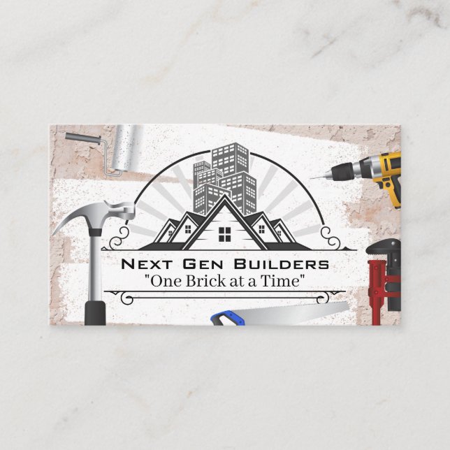 Cartão De Visita Edifícios comerciais | Contratantes gerais (Frente)