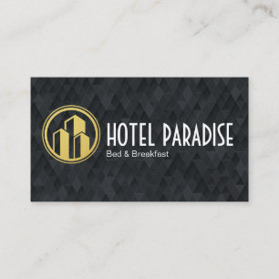 Cartão De Visita Edifícios Logotipo de Hotel Café da Manhã e Aloj
