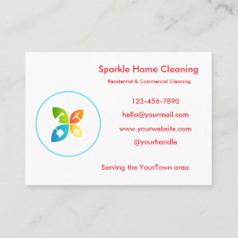 Cartão De Visita Editable House Cleaning Business Card 