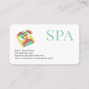 cartão de visita editável de serviços spa