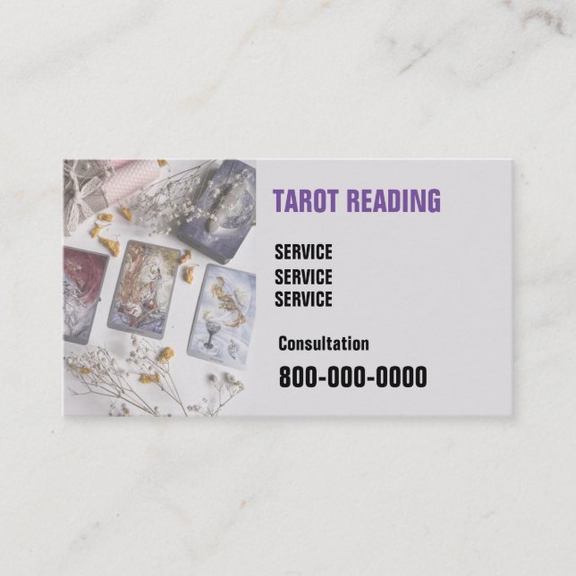 Cartão De Visita Editável, Serviço de leitura de cartão, Tarot, Mag (Frente)