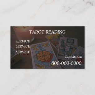Cartão De Visita Editável, Serviço de leitura de cartão, Tarot, Mag
