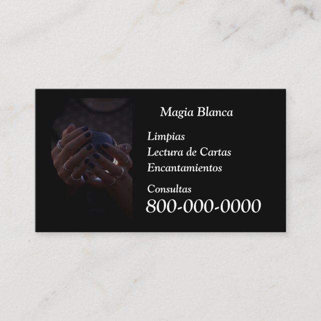 Cartão De Visita Editável, Serviço de leitura de cartão, Tarot, Mag (Frente)