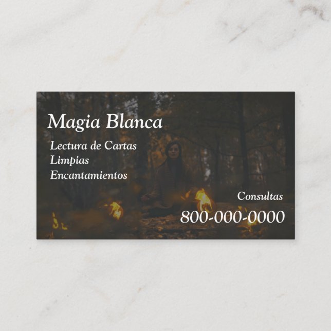 Cartão De Visita Editável, Serviço de leitura de cartão, Tarot, Mag (Frente)