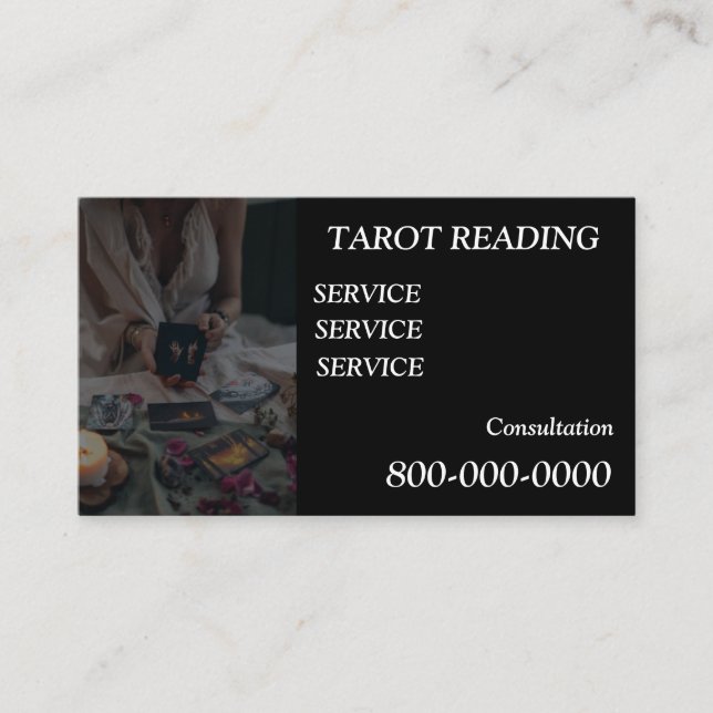 Cartão De Visita Editável, Serviço de leitura de cartão, Tarot, Mag (Frente)