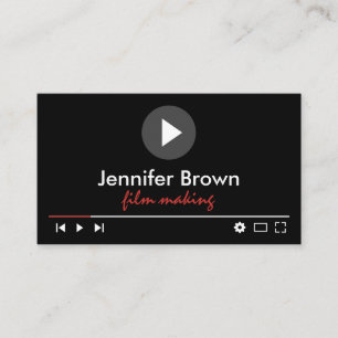 Cartão De Visita Editor de produção de filmes Youtuber Video Dire
