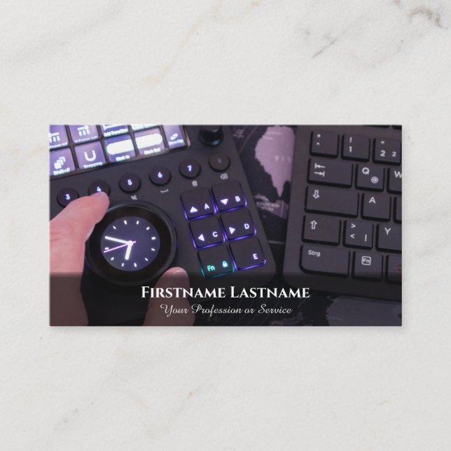 Cartão De Visita Editor de vídeo de efeitos visuais arte digital es (Frente)