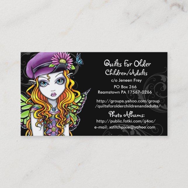 Cartão De Visita Edredões para a ordem feita sob encomenda mais (Frente)