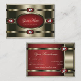 Cartão De Visita Efeito Chrome excepcional com gradiente vermelho e