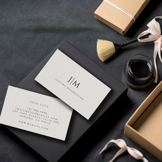 Cartão De Visita Efeito de Linhagem de Cinzas Minianuais de Monogra (Criador carregado)