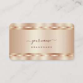 Cartão De Visita Efeito de Shimmer Dourado Luxurioso Rosa