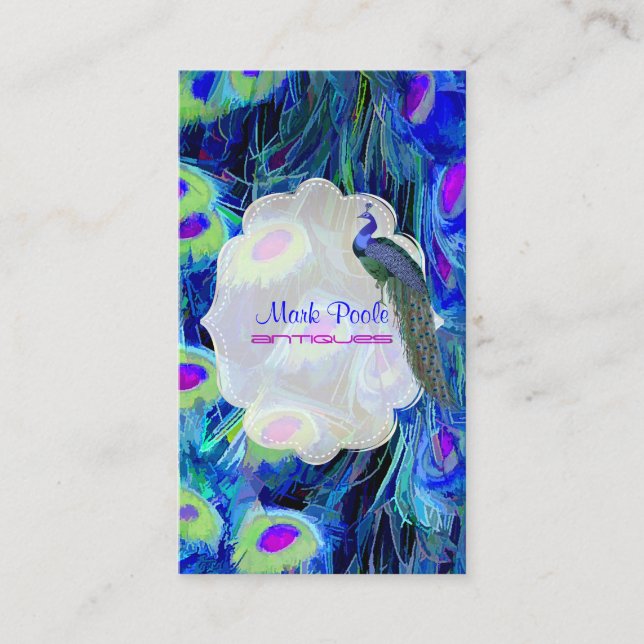 Cartão De Visita Efeito do cobalto do PixDezines (Frente)